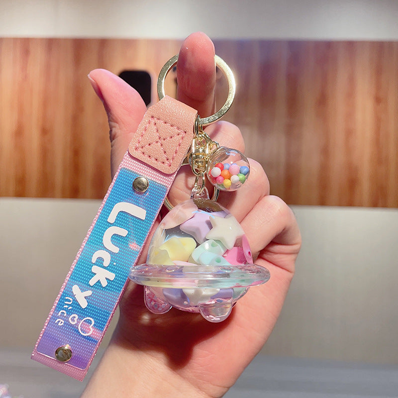 Al por mayor en Oil Universe Acrílico Quicksand Bottle Keychains